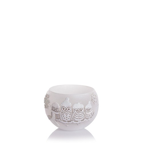 Winter Owls NEW Lampion 120 bílá + cappuccino