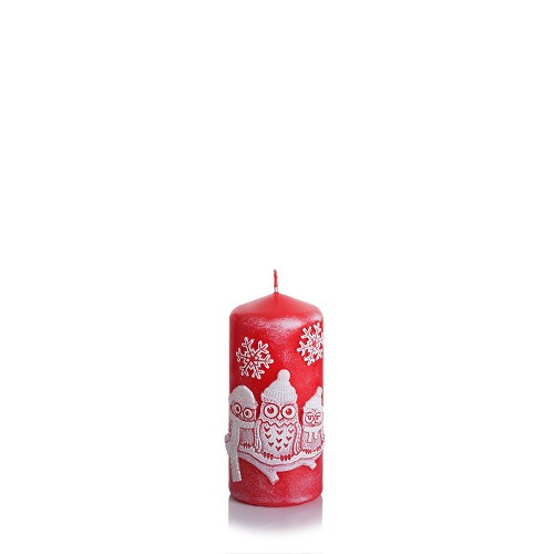 Winter Owls NEW Válec 60x130 červená