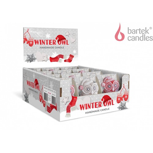 Winter Owl Figurka 100 box bílo-červená
