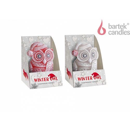 Winter Owl Figurka 100 box bílo-červená