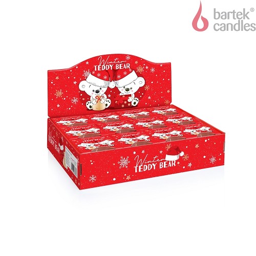 Svíčka ve skle 115 g - WINTER TEDDY BEAR